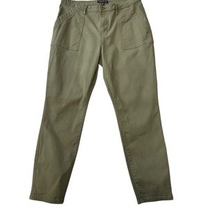 Banana Republic Women's Square Pocket Straight Olive Chinos 12